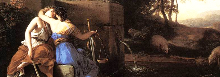 La giustizia che abbraccia la pace - Laurent de La Hire - 1654
